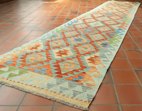 Handmade Afghan Kilim long runner - 309738