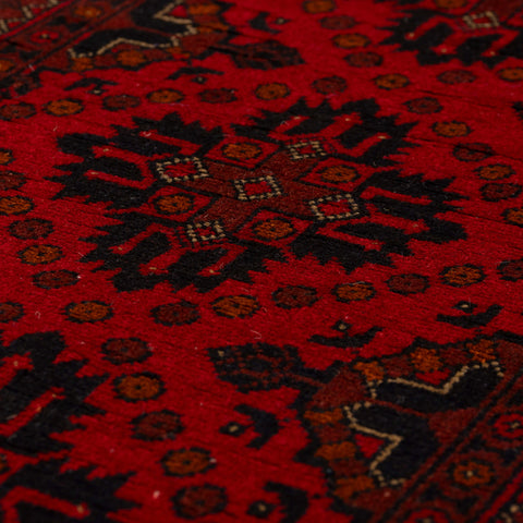 Handmade Afghan Khal Mohammadi short runner - 309781