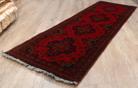 Handmade Afghan Khal Mohammadi short runner - 309781