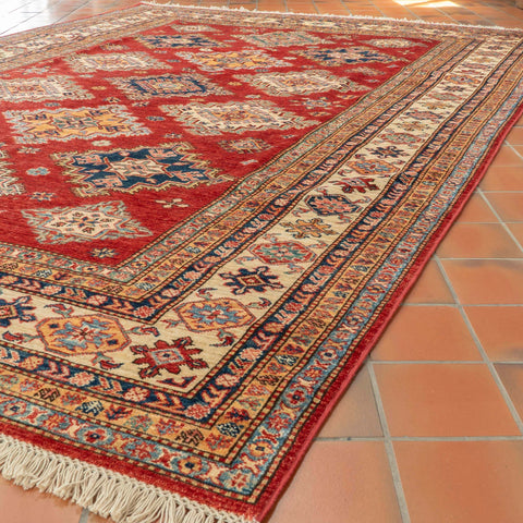 Handmade fine Afghan Kazak carpet - 309835