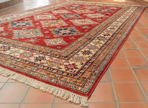 Handmade fine Afghan Kazak carpet - 309835