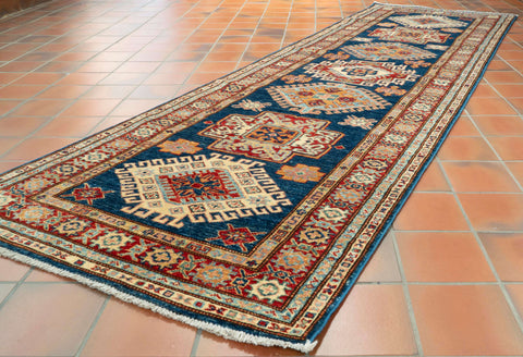 Handmade fine Afghan Kazak runner - 309839