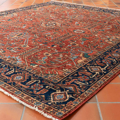 Handmade fine Afghan Choeb Rang Square rug - 309933