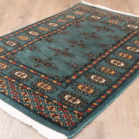 Handmade Butterfly design Pakistan Bokhara rug - 309960