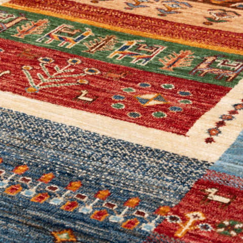 Handmade Afghan Loribaft short runner - 310059