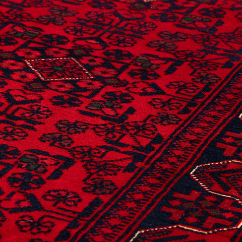 Handmade fine Afghan Kunduz short runner - 310343