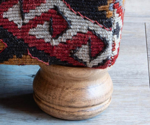 Antique Kilim covered blanket chest - 310393-B