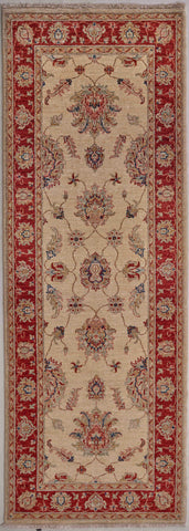 Handmade extra fine Afghan Ziegler short runner - 310554