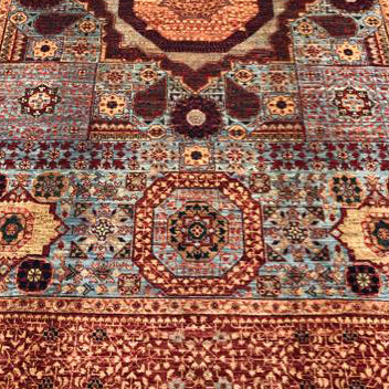 Handmade fine Afghan Mamluk rug - ENR306433