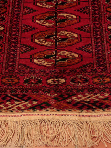 Handmade Russian Turkoman short runner - 263059
