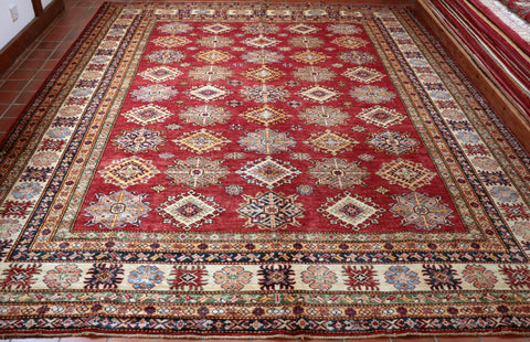 Fine handmade Afghan Kazak carpet - 28425953