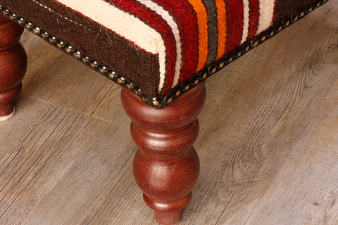 Small Turkish kilim stool - 30624816