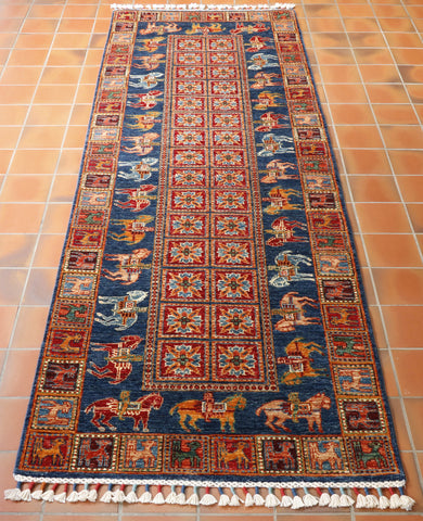 Handmade fine Afghan Samarkand runner - 30724076