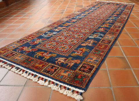 Handmade fine Afghan Samarkand runner - 30724076