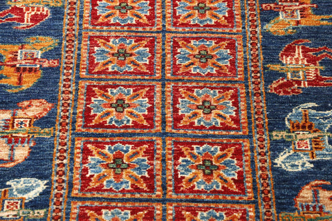 Handmade fine Afghan Samarkand runner - 30724076