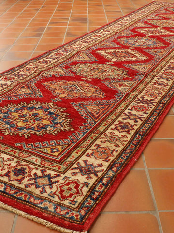 Fine handmade Afghan Kazak runner - 30724575