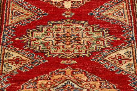 Fine handmade Afghan Kazak runner - 30724575