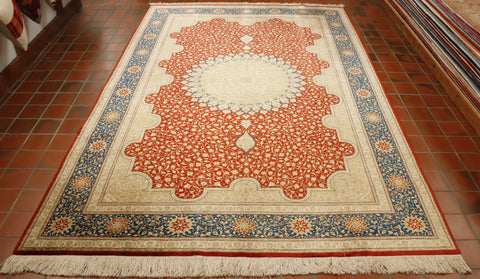 Extra fine handmade Persian Qum carpet - 30724656