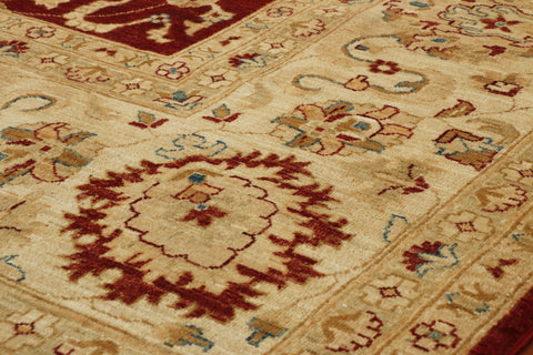 Fine handmade Afghan Ziegler square carpet - 30724658