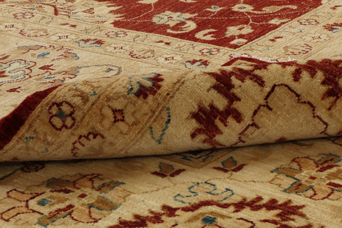 Fine handmade Afghan Ziegler square carpet - 30724658