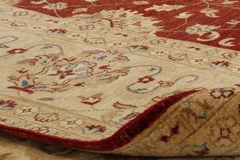 Fine handmade Afghan Ziegler square carpet - 30724658