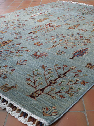 Handmade Afghan Kharjeen rug - 308307