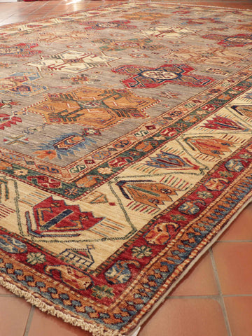 Handmade fine Afghan Kazak carpet - 308538