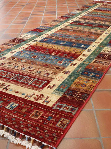 Handmade Afghan Loribaft runner - 30824632