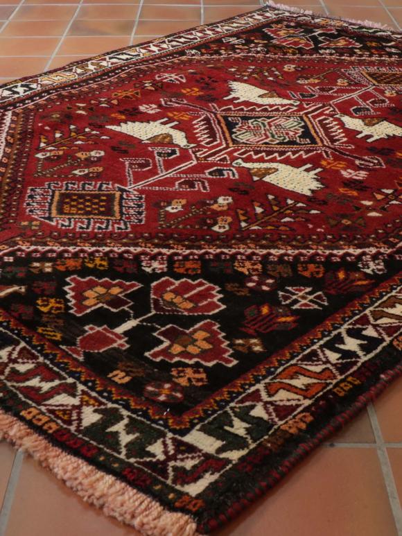 Handmade Afghan fish rug